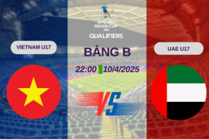 Nhận định trận đấu U17 Việt Nam vs U17 UAE lúc 22:00 ngày 10/04
