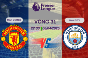 Nhận định trận đấu Man United vs Man City lúc 22:30 ngày 06/04